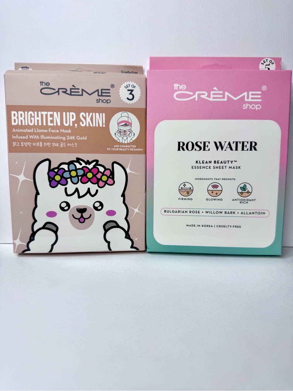 Brighten Up, Skin! Animated Llama Face Mask – & Rose Water Klean Beauty NEW